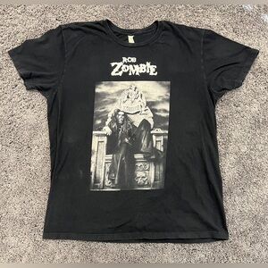 ROB ZOMBIE Shirt Men’s Size XL Vintage Y2K Black Horror Graveyard Tombstone